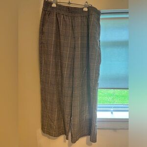 Madewell Carley Wide-Leg Pants in Plaid